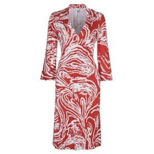 Diane von Furstenberg Vintage Justin Wrap Silk Jersey Dress Size 4